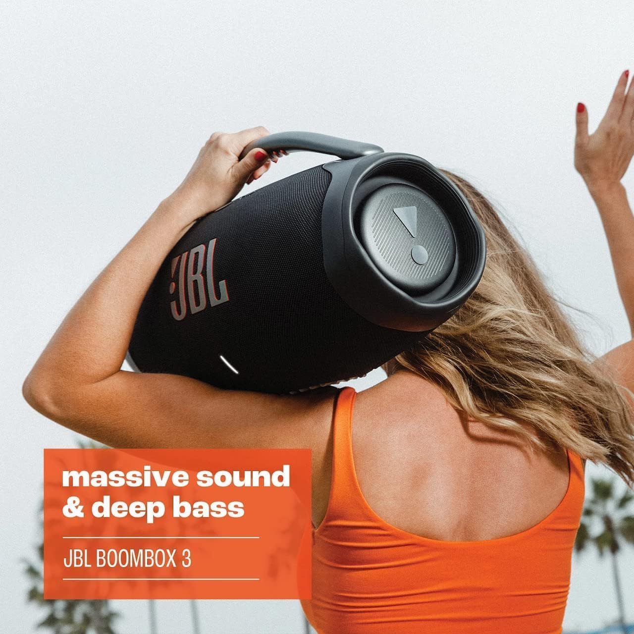 Boombox 3 Portable Speaker With Massive Signature Pro Sound Black