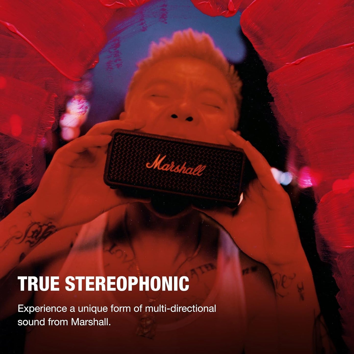 Marshall Emberton II Portable Bluetooth Speakers - Water Resistant Wireless Speakers Portable Speaker 32+ Hour of Playtime